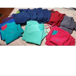 Large lot of Med Couture Gold Scrubs